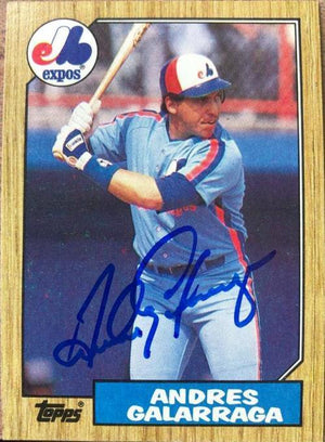 Andres Galarraga Signed 1987 Topps Baseball Card - Montreal Expos - PastPros