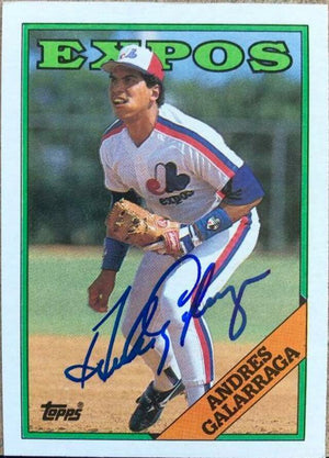 Andres Galarraga Signed 1988 Topps Baseball Card - Montreal Expos - PastPros