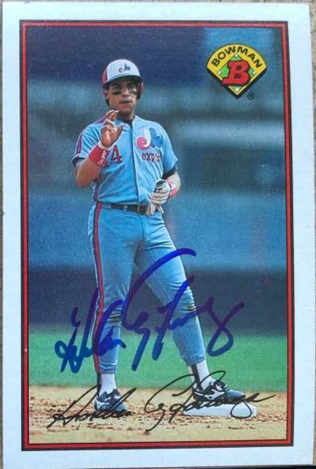 Andres Galarraga Signed 1989 Bowman Baseball Card - Montreal Expos - PastPros