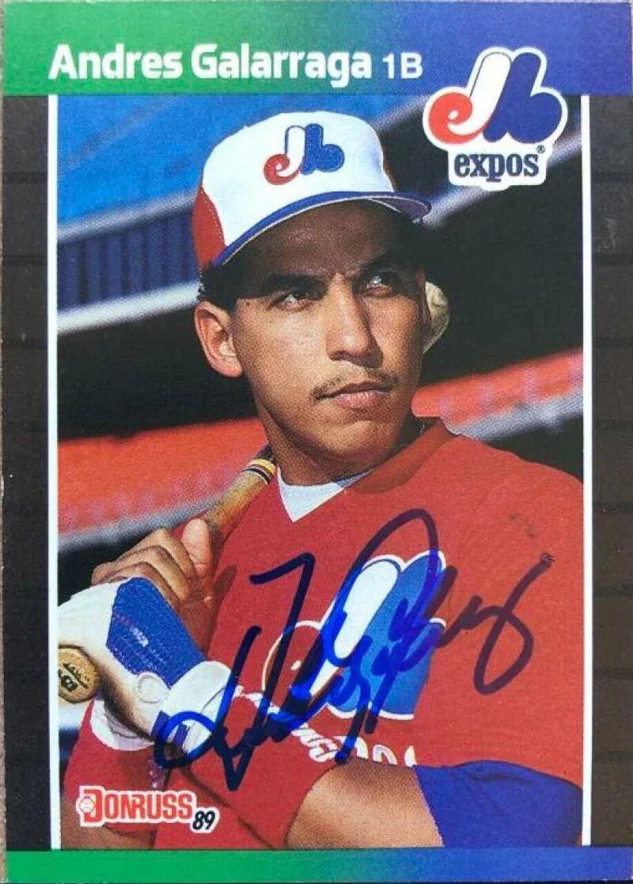 Andres Galarraga Signed 1989 Donruss Baseball Card - Montreal Expos
