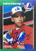 Andres Galarraga Signed 1989 Donruss Baseball Card - Montreal Expos - PastPros