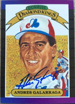 Andres Galarraga Signed 1989 Donruss Diamond Kings Baseball Card - Montreal Expos