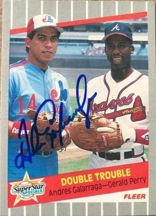 Andres Galarraga Signed 1989 Fleer Baseball Card - Montreal Expos
