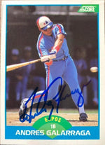Andres Galarraga Signed 1989 Score Baseball Card - Montreal Expos - PastPros