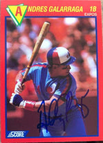 Andres Galarraga Signed 1989 Score Hottest Players Baseball Card - Montreal Expos - PastPros