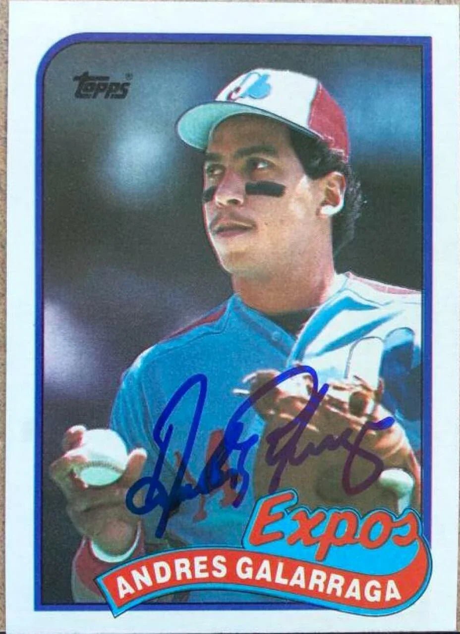 Andres Galarraga Signed 1989 Topps Baseball Card - Montreal Expos
