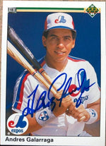 Andres Galarraga Signed 1990 Upper Deck Baseball Card - Montreal Expos - PastPros