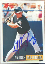 Andres Galarraga Signed 1993 Bowman Baseball Card - Colorado Rockies - PastPros