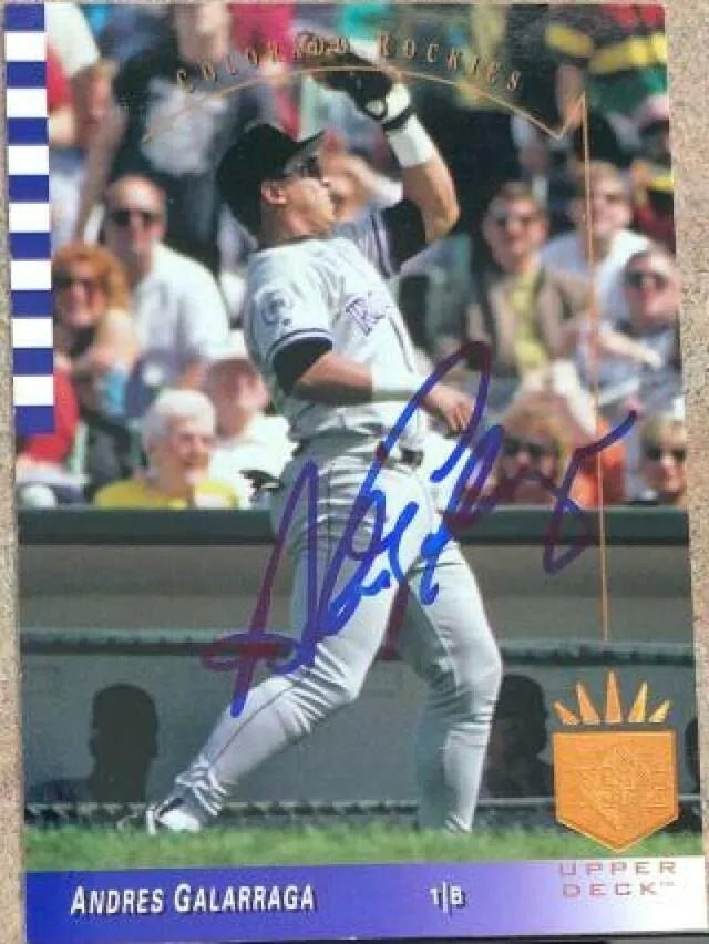 Andres Galarraga Signed 1993 SP Baseball Card - Colorado Rockies