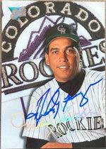 Andres Galarraga Signed 1993 Studio Baseball Card - Colorado Rockies - PastPros