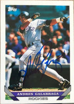 Andres Galarraga Signed 1993 Topps Baseball Card - Colorado Rockies