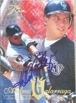 Andres Galarraga Signed 1994 Flair Baseball Card - Colorado Rockies
