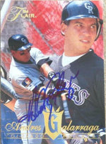Andres Galarraga Signed 1994 Flair Baseball Card - Colorado Rockies - PastPros