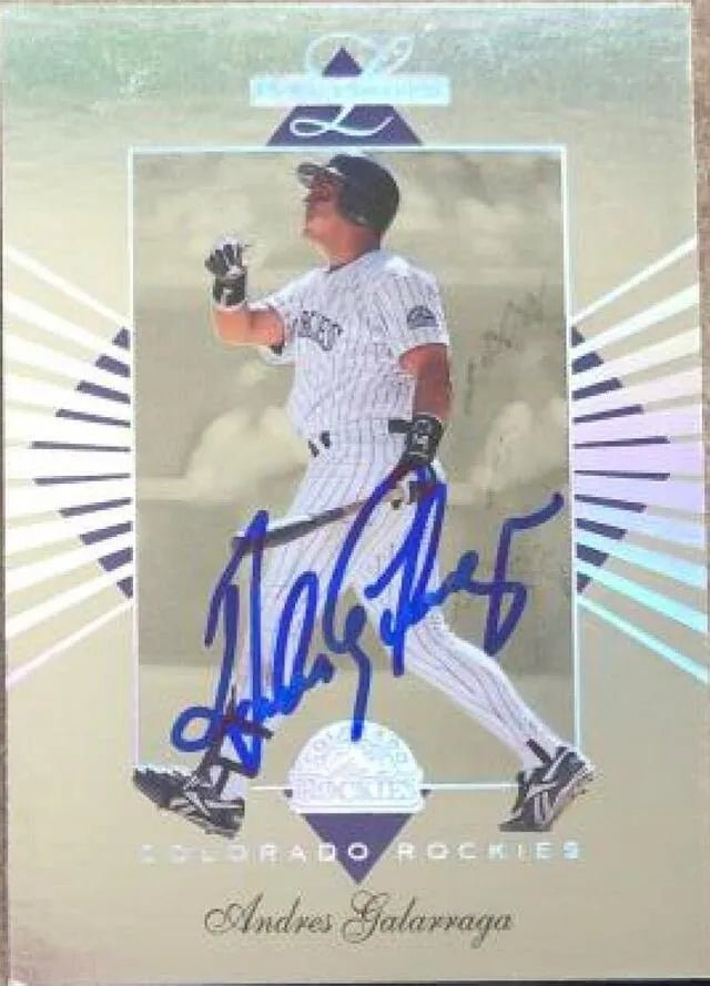 Andres Galarraga Signed 1994 Leaf Limited Baseball Card - Colorado Rockies