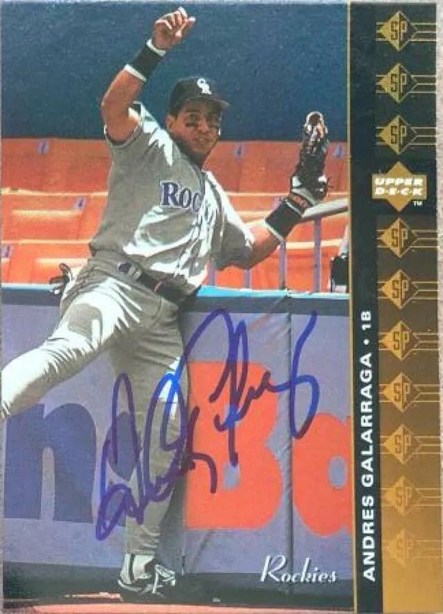 Andres Galarraga Signed 1994 SP Baseball Card - Colorado Rockies