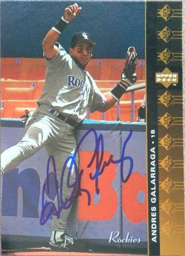 Andres Galarraga Signed 1994 SP Baseball Card - Colorado Rockies - PastPros