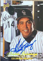 Andres Galarraga Signed 1994 Studio Baseball Card - Colorado Rockies