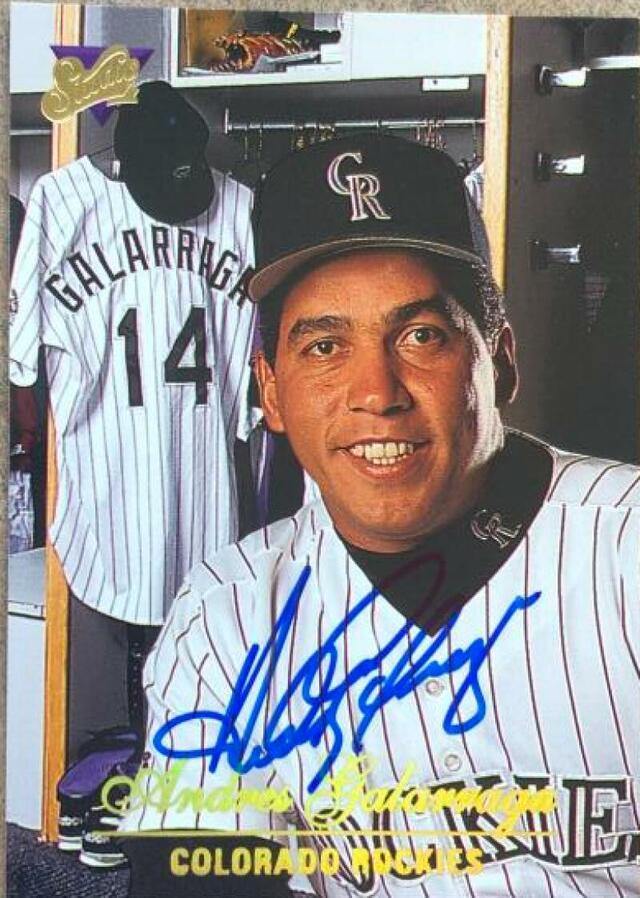 Andres Galarraga Signed 1994 Studio Baseball Card - Colorado Rockies - PastPros