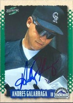 Andres Galarraga Signed 1995 Score Baseball Card - Colorado Rockies