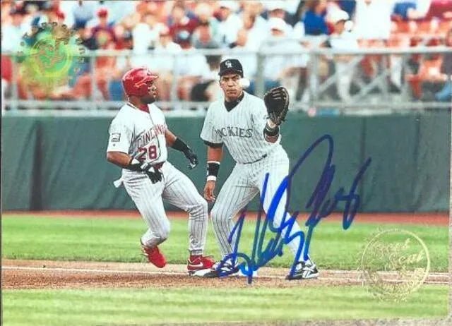 Andres Galarraga Signed 1995 Stadium Club Baseball Card - Colorado Rockies