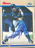 Andres Galarraga Signed 1996 Bowman Baseball Card - Colorado Rockies - PastPros
