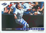 Andres Galarraga Signed 1996 Score Baseball Card - Colorado Rockies