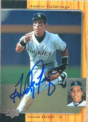 Andres Galarraga Signed 1996 SP Baseball Card - Colorado Rockies