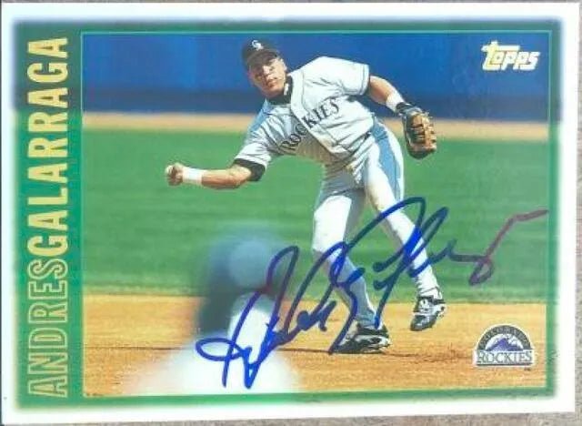 Andres Galarraga Signed 1997 Topps Baseball Card - Colorado Rockies