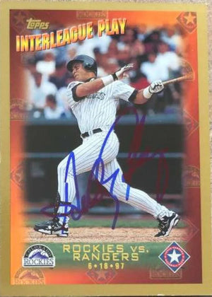 Andres Galarraga Signed 1998 Topps Baseball Card - Colorado Rockies - PastPros