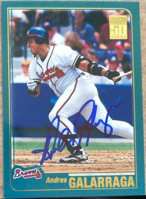 Andres Galarraga Signed 2001 Topps Baseball Card - Atlanta Braves - PastPros