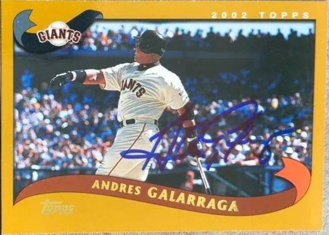Andres Galarraga Signed 2002 Topps Baseball Card - San Francisco Giants