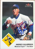 Andres Galarraga Signed 2003 Fleer Tradition Baseball Card - Montreal Expos