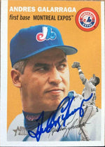 Andres Galarraga Signed 2003 Topps Heritage Baseball Card - Montreal Expos - PastPros
