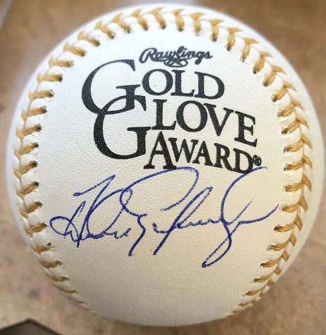 Andres Galarraga Signed Rawlings Official Gold Glove Baseball