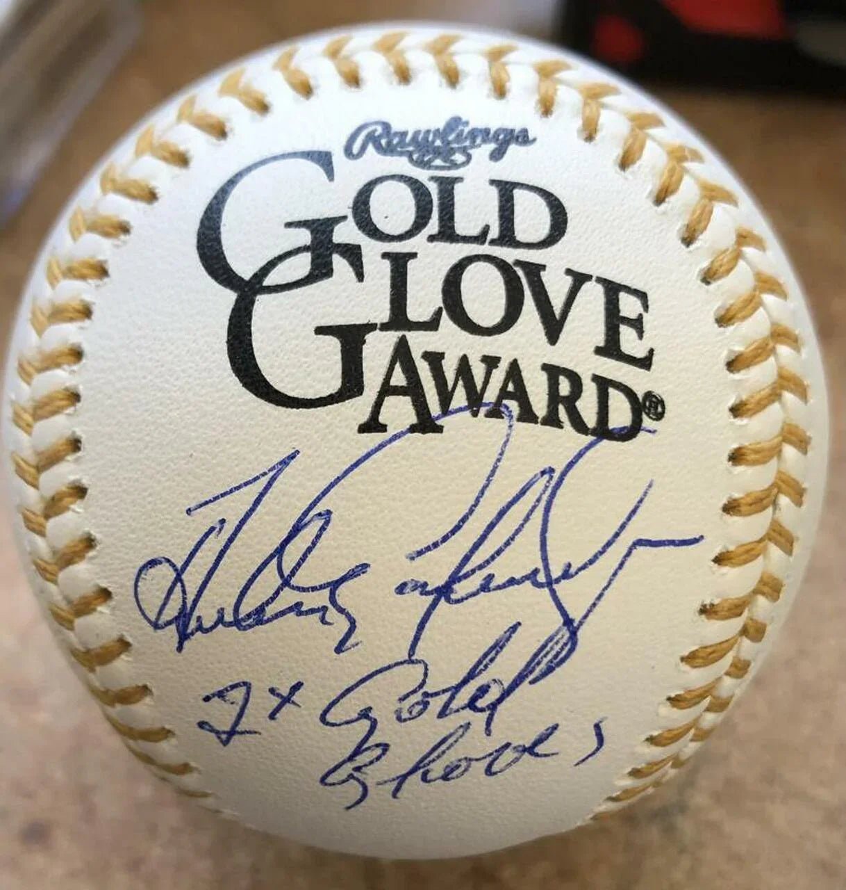 Andres Galarraga Signed Rawlings Official Gold Glove Baseball w/Insc
