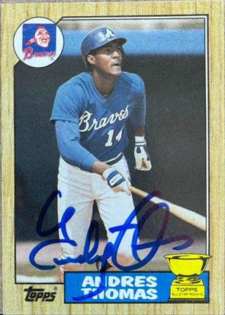 Andres Thomas Signed 1987 Topps Baseball Card - Atlanta Braves - PastPros