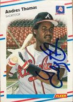Andres Thomas Signed 1988 Fleer Baseball Card - Atlanta Braves