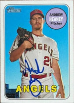 Andrew Heaney Signed 2018 Topps Heritage Baseball Card - Anaheim Angels