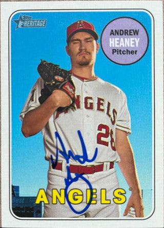 Andrew Heaney Signed 2018 Topps Heritage Baseball Card - Anaheim Angels - PastPros