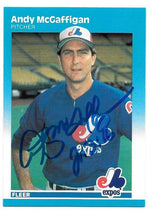 Andy McGaffigan Signed 1987 Fleer Baseball Card - Montreal Expos - PastPros