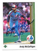 Andy McGaffigan Signed 1989 Upper Deck Baseball Card - Montreal Expos