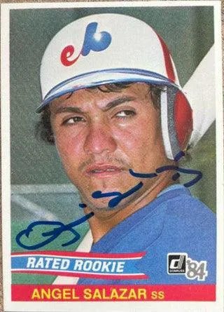 Angel Salazar Signed 1984 Donruss Baseball Card - Montreal Expos