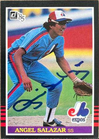 Angel Salazar Signed 1985 Donruss Baseball Card - Montreal Expos - PastPros