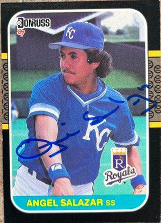 Angel Salazar Signed 1987 Donruss Baseball Card - Kansas City Royals - PastPros