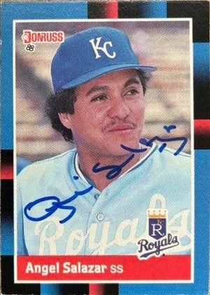 Angel Salazar Signed 1988 Donruss Baseball Card - Kansas City Royals