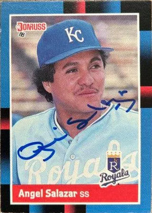 Angel Salazar Signed 1988 Donruss Baseball Card - Kansas City Royals - PastPros