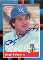 Angel Salazar Signed 1988 Donruss Baseball Card - Kansas City Royals - PastPros