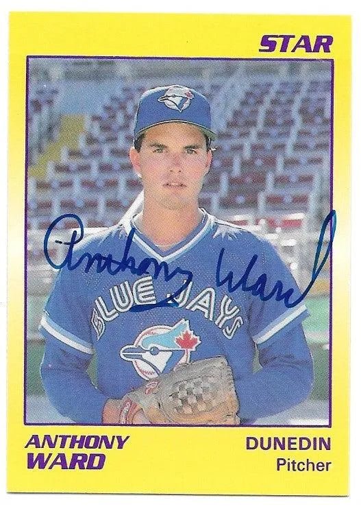 Anthony Ward Signed 1990 Star Baseball Card - Dunedin Blue Jays
