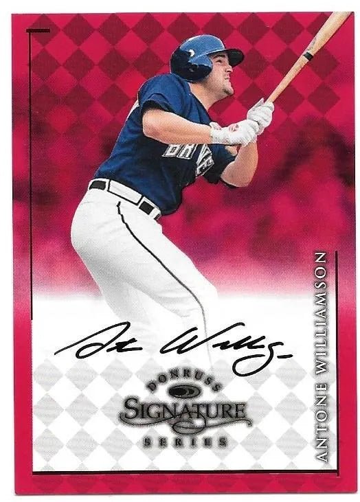 Antoine Williamson Signed 1998 Donruss Signature Series Baseball Card - Milwaukee Brewers