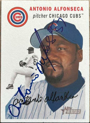 Antonio Alfonseca Signed 2003 Topps Heritage Baseball Card - Chicago Cubs - PastPros